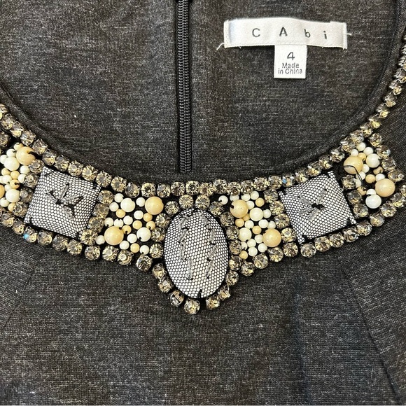 CAbi The Glitz Style #508 Sleeveless Embellished Neck Blouse - Picture 10 of 10